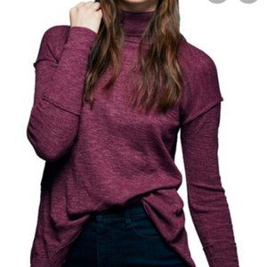 We the Free People Split Back Turtleneck Top S